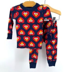 Hanna Andersson Sesame Street Elmo Pajama Set - Navy and Red